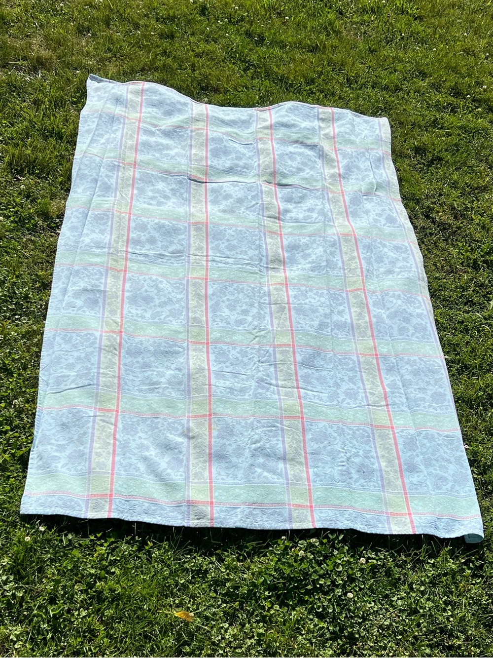 Pastel Cotton Butterfly Tablecloth 54 x 89”